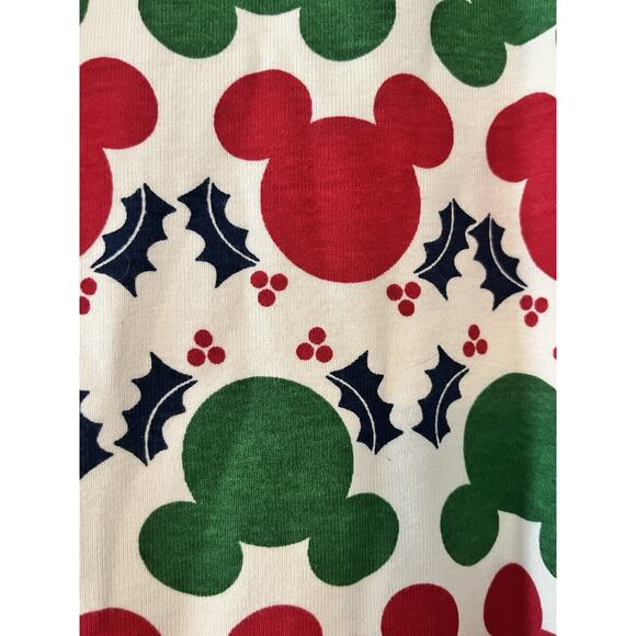 HANNA ANDERSSON Disney Christmas Pajamas Set •M• Mickey Mouse Red Green - Picture 4 of 7